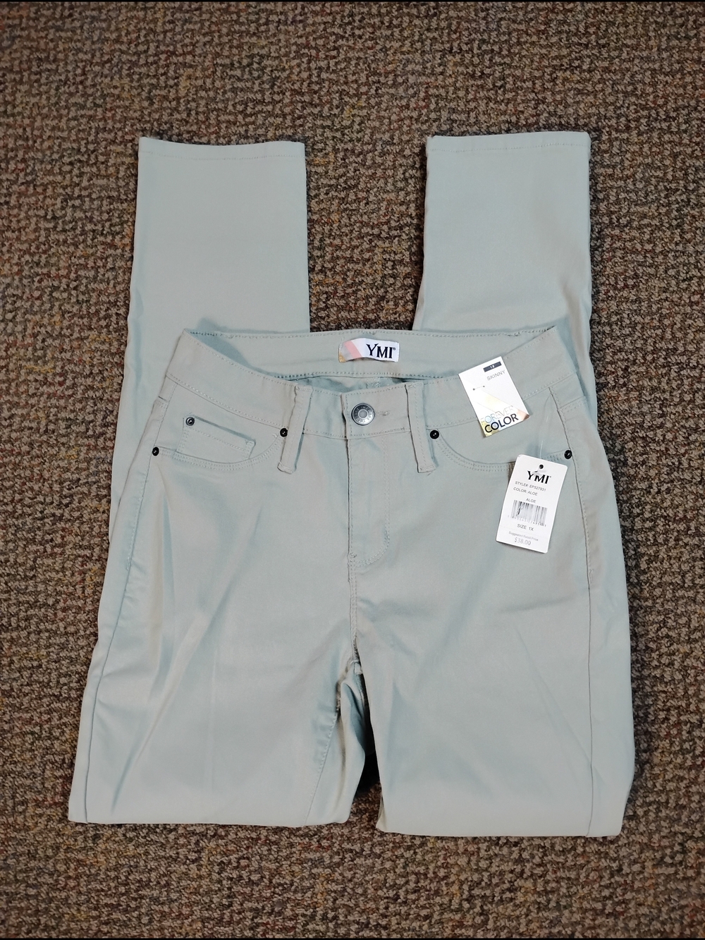 YMI Light Sage Green Skinny Jeans